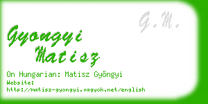 gyongyi matisz business card