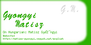 gyongyi matisz business card